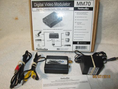 Netmedia Single Channel Digital Modulator MM70 with AV Cables &amp; Power Supply. NR