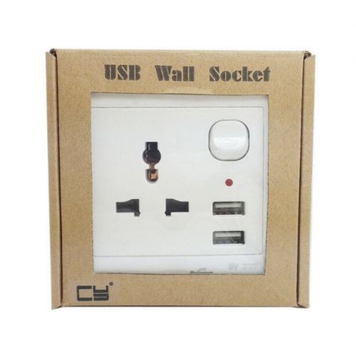 Usa eu slot power panel wall  socket outlet with switch &amp; 2 usb ports charger for sale