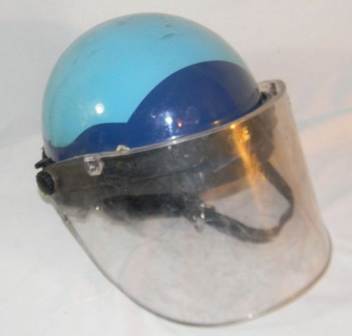 1992 Premiere Crown Police Riot Helmet Blue Model C-3 Large w Visor