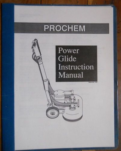 Prochem POWER GLIDE Rotery Truckmount Carpet Cleaning Machine SERVICE MANUAL