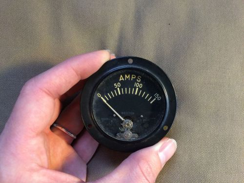Vintage weston model 506 ammeter measures 0-150 amps meter gauge rat rod for sale