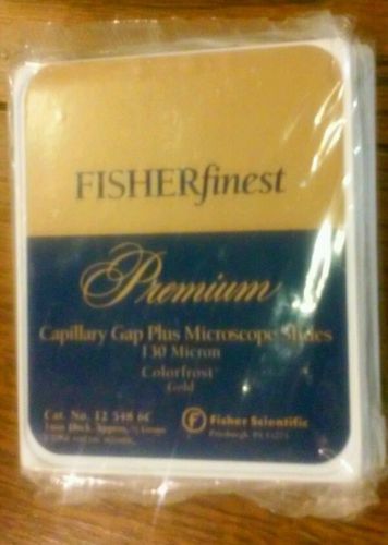 FISHERfinest PREMIUM MICROSCOPE SLIDES 130 MICRON COLORFROST 3&#034;x1&#034;x1mm .5 GROSS
