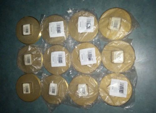Lot of (12) oatey 3-1/2&#034; cleanout plugs, brass fittings, 423733 for sale