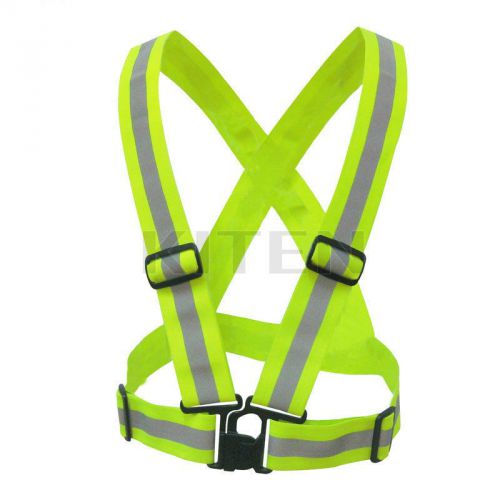 Adjustable Safety Security High Visibility Reflective Vest Gear Stripes Jacket