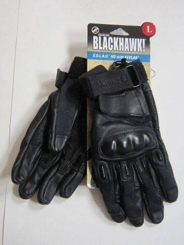 BLACKHAWK S.O.L.A.G. HD w/Kevlar Tactial Gloves Large 8151LGBK ~ Brand New ~