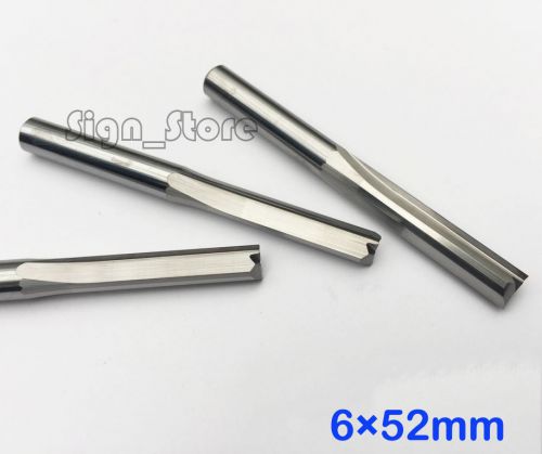 5pc Double Flute Straight Endmill Tool CNC Router Bits FOAM MDF PVC WOOD 6 *52mm
