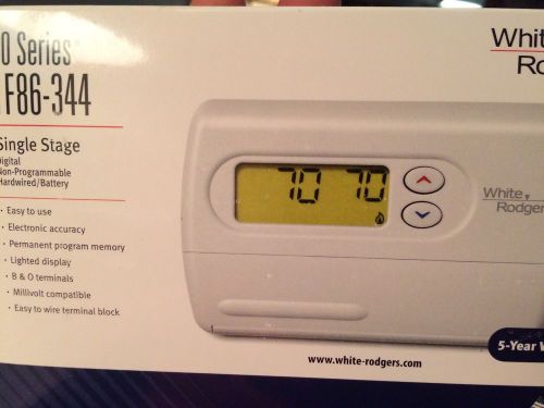 White-Rodgers 1F86-344 Single Stage Non-Programmable Thermostat , New, Free Ship
