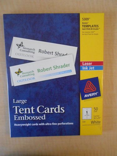 AVERY LARGE TENT CARD EMBOSSED 5309