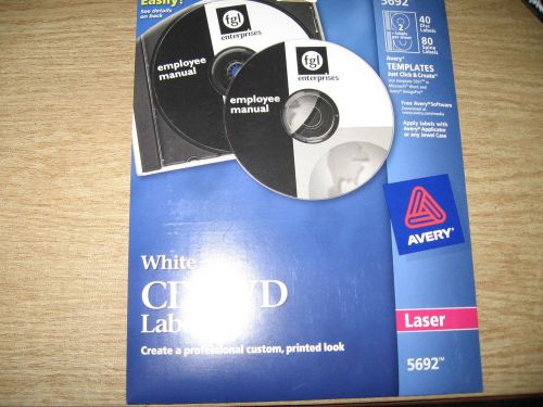 Avery white CD labels 40 labels