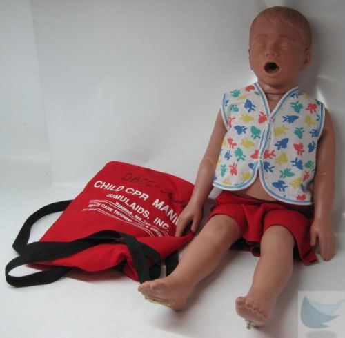 SimulAids Child CPR Manikin Toddler Timmy Water Fillable Caucasian White Red