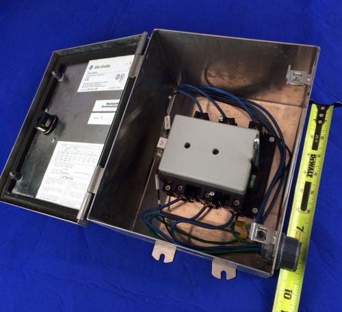 Allen bradley 194r-cn060p3 enclosed molded case switch w/ stainless enclosure for sale