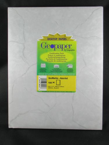 Geopaper Design Desktop Papers Marble Colored Laser Combo Pack Assort 100 Sheet