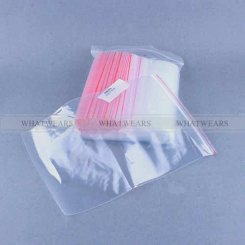 100x 15x22cm Jewelry Ziplock Zip Lock Reclosable Plastic Poly Clear Bags TGB