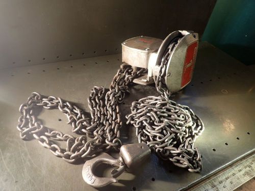 Coffing 1-Ton 2000lbs Manual Chain Hoist Chainfall 10&#039; Lift w/ Superoid Bearings