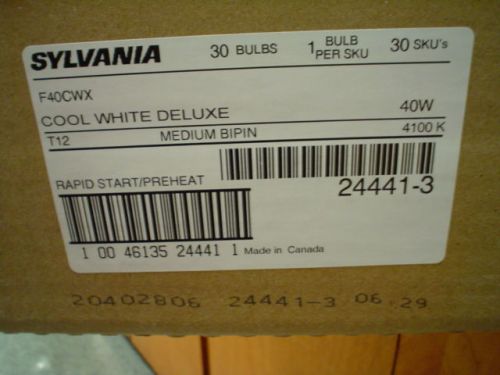 SYLVANIA F40CWX FLUORESCENT BULBS 24441-3
