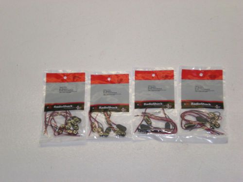 Lot of 4 Packages 20 Radio Shack 9V Battery Snap Connectors (New!)