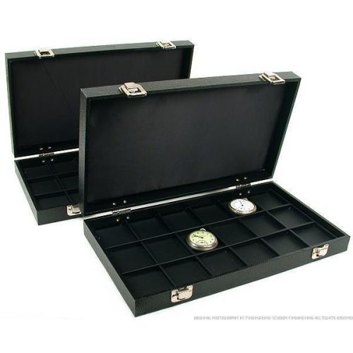 2 Travel Display Cases for Coins, &amp; Pocket Watchs