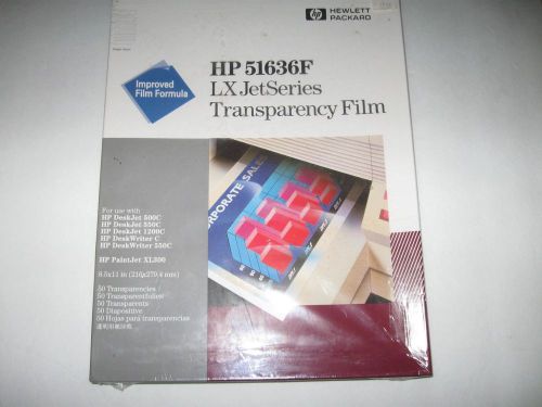 HP 51636F LX JetSeries Transparaency Film NEW Factory Sealed Box