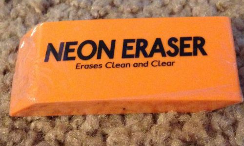 Neon Eraser Walmart Bright orange. Perfect for school!