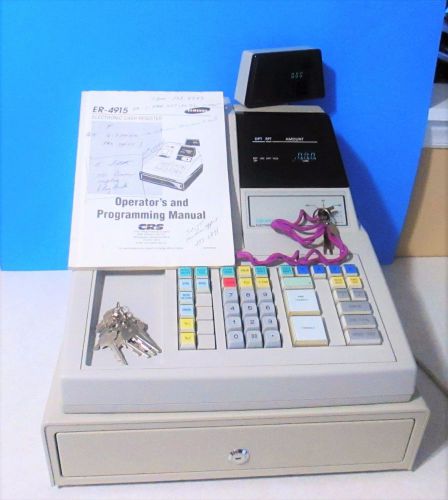 Samsung ER-4915 Electronic Cash Register w/Operator&#039;s and Programming Manual