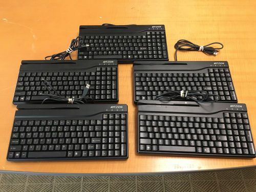 Lot of 5 ID Tech VersaKey 230 Keyboard w/ Magnetic Swipe IDKA-334333B USB