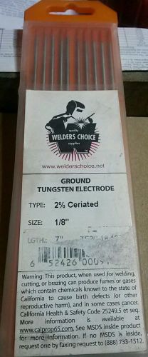 Welder&#039;s Choice #TE2C-18-10T 1/8&#034;  2% Ceriated Tungsten Ground Electrodes