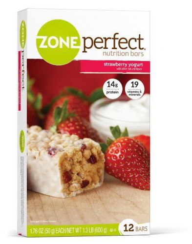 NEW ZonePerfect Nutrition Bars, Strawberry Yogurt, 1.76 Oz 12 CT