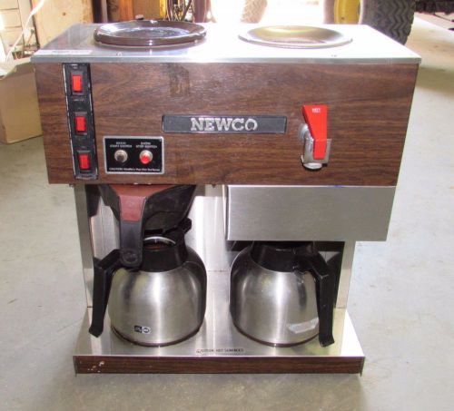 NEWCO RD-3AF DUAL COMMERCIAL COFFEE BREWER MAKER OVER POUR HOT WATER SPOUT*XLNT*