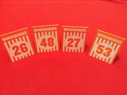 Whataburger Tent Numbers - 23, 27,48, 53