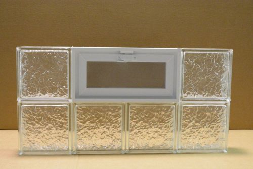 32 x 16 Vented Glass Block Window IceScapes Pattern
