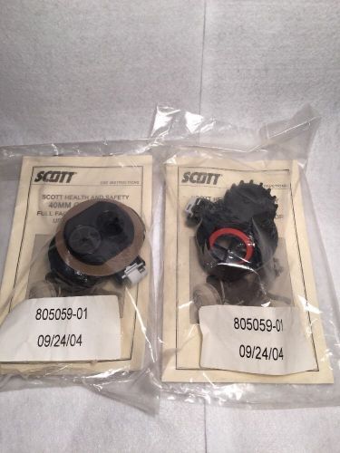 Scott 40MM Chin Style Respirator Filter Adapter Assembly P/N 805059-01 Lot Of 2