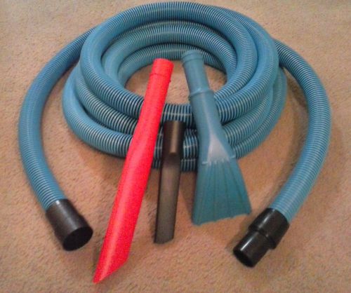 15&#039; heavy duty vacuum hose, swivel cuff &amp; tools - fits most wet-dry vacs dvk-15 for sale