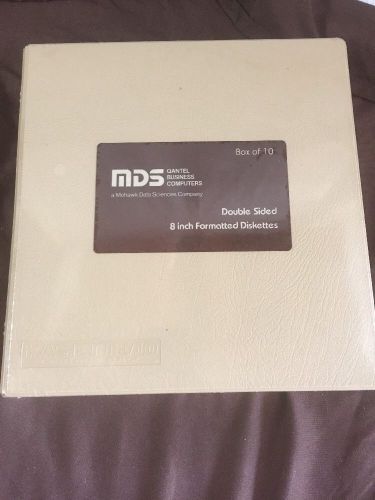 Mds qantel business computers double sided 8&#034; floppy disk box of 10 new in box for sale