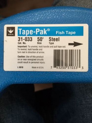 Fish tape  tape-pak 50 feet steel tape for sale