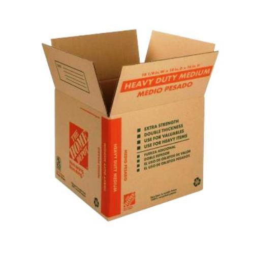 18 Pack Home Depot Boxes &amp; Cartons 18&#034; x 18&#034; x 16&#034; 80 lb. Heavy Duty Medium Box