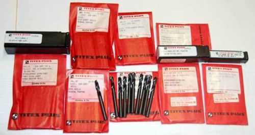 110 Pcs. Titex A1111 Assorted Number Sizes GP Screw Machine Steam Oxided  Drills