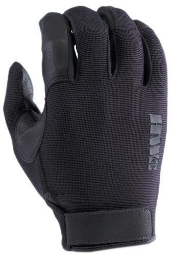 HWI Gear Spandex Knit and Goatskin Leather Glove, X-Small, Black