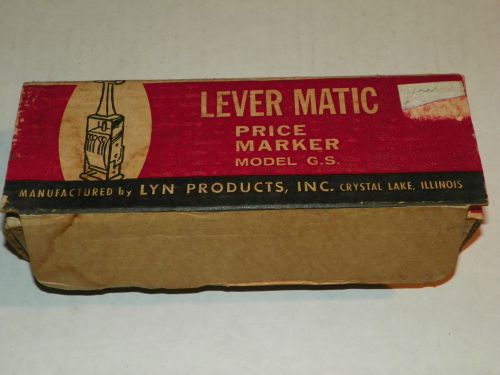 Vintage Lever Matic Price Marker Model g.s. Never used  New In Box