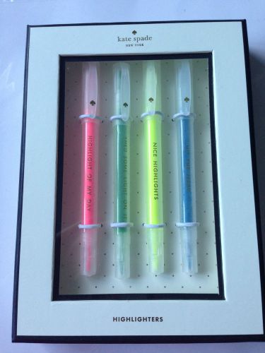 Kate Spade Highlighter Set of 4 Double Sided NIB