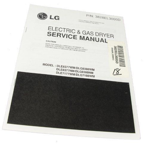 LG Electronics 3828EL3005D Dryer Service Manual