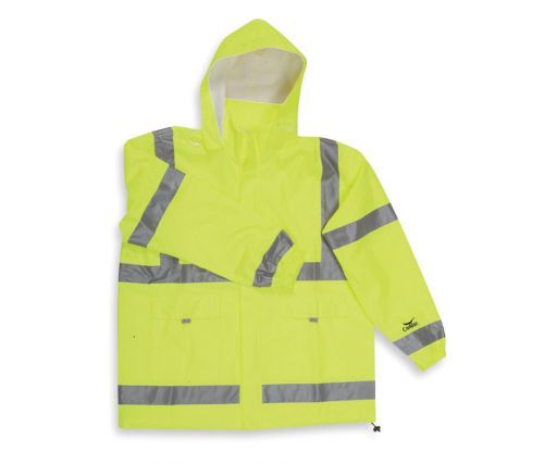 3M Scotchlite Unisex Hi-Visibility Protective Rain Jacket w/Hood Size M /HI1/ RL