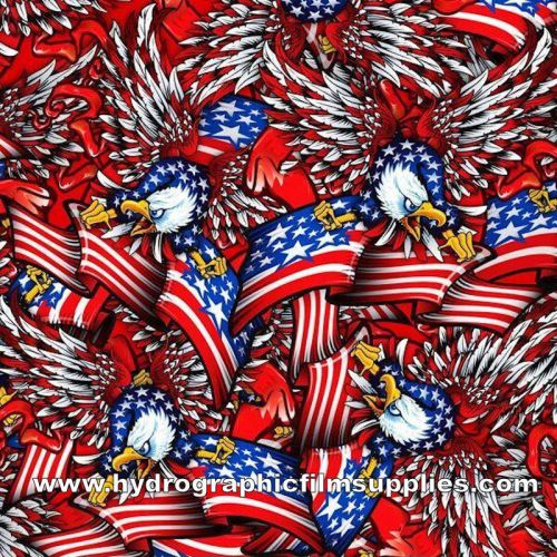 HYDROGRAPHIC WATER TRANSFER HYDRODIPPING FILM HYDRO DIP RED WHITE &amp; BLUE EAGLES