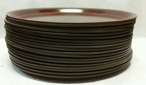 Vollrath Round Reddish-Brown Laminated 11&#034; Serving Tray - Lot of 19