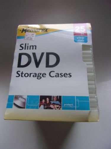 DVD SLIM MEMOREX STORAGE CASES - 25 CLEAR