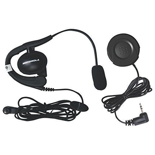 Motorola 1884 Push-to-Talk Button and Headset with Boom Microphone Bundle (Black