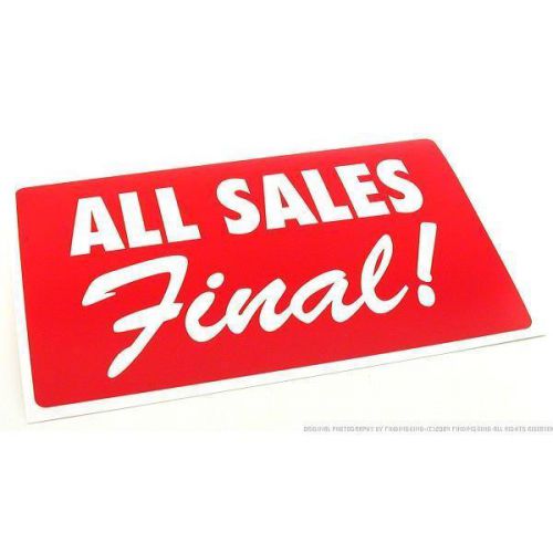 All Sales Final Plastic Message Display Sign