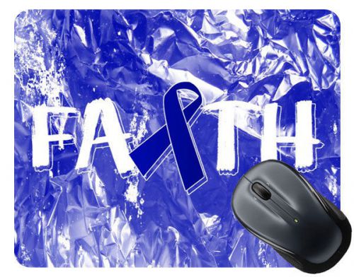 Colon cancer awareness faith ribbon square mouse pad for sale