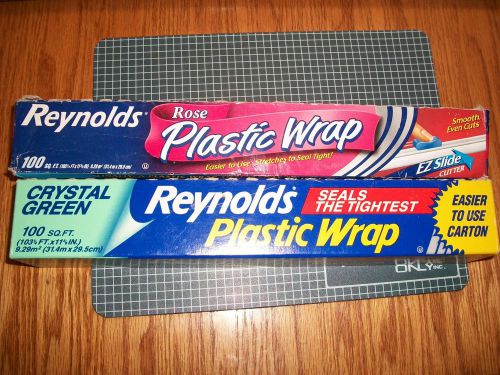 1- new reynolds plastic wrap crystal green 100 sq. ft. 1- partial ez slide rose for sale