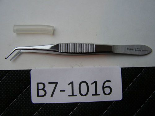 Storz E1892 NUGENT Utility Forceps 4.25&#034; Angled Serrated Opthalmic Instruments