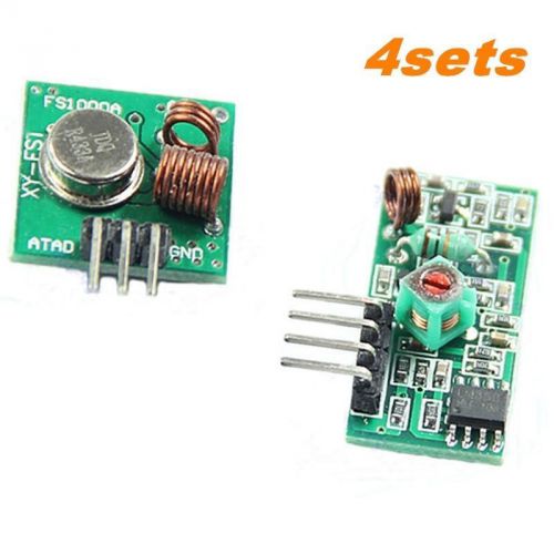 4sets 433mhz wl rf transmitter and receiver kit for arduino arm mcu for sale